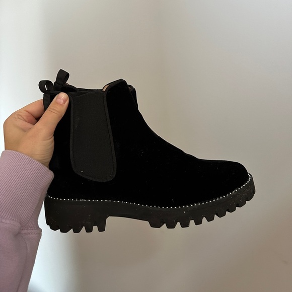 VELVET Spanish Boots Leather Chelsea Black us 8 bootie - Picture 1 of 5